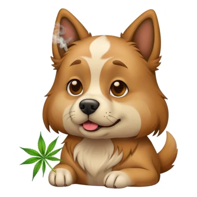 Dog smoke weed sticker