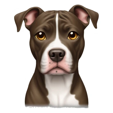 Brindle pit bull with white stripe between eyes sticker