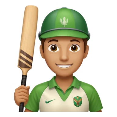 A person celebrating after winning a match of cricket sticker