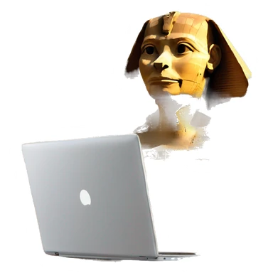 pyramids and the sphinx and a laptop sticker