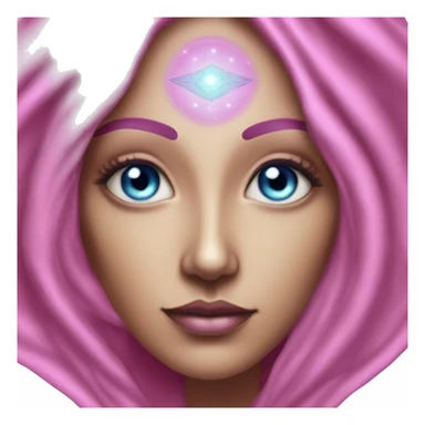 Pleiadian woman female third eye pink sticker