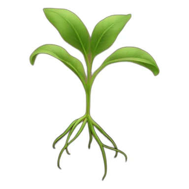 seeding emoji with one very long stem sticker