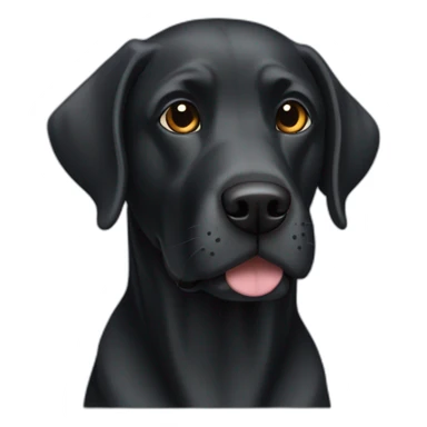Perro labrador negro sticker