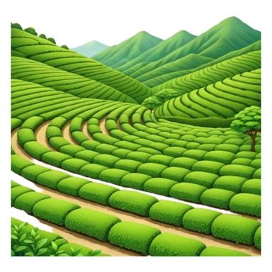 green tea farm sticker