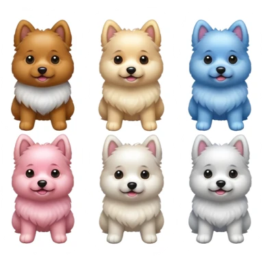 cartoon dogs standing sticker