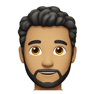 Tan 24 year old guy with black hair and short beard sticker