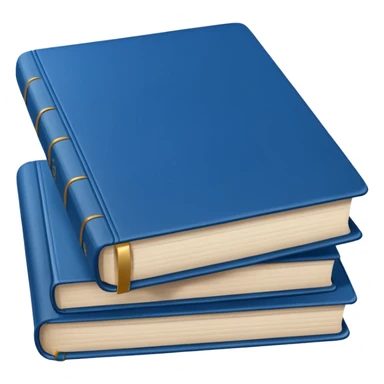 Opened book blue sticker