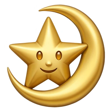 Creat an Star and Crescent emoji sticker