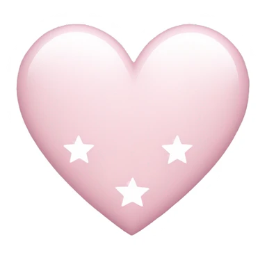 Light pink heart with whit stars sticker