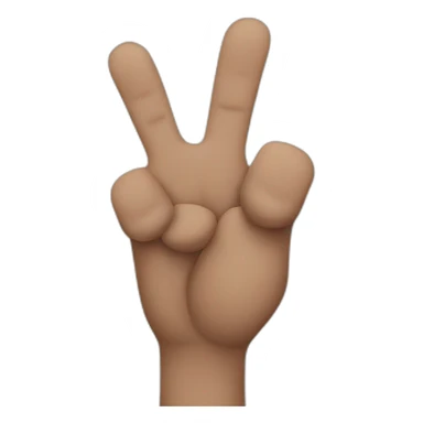 Fingers crossed with thumb extended sticker