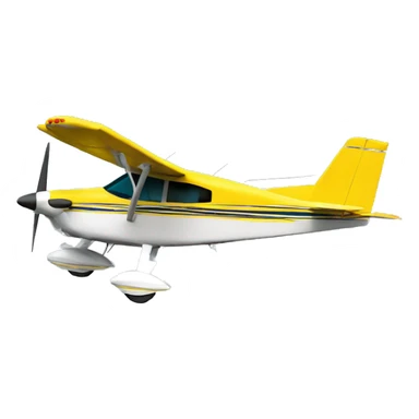 Real airplane cessna modelo 182 yellow sticker