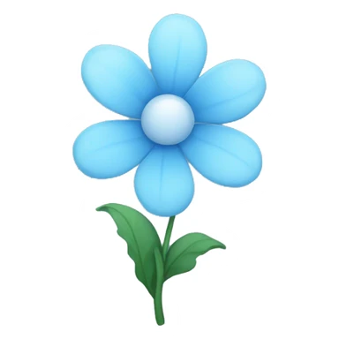 light blue flower sticker