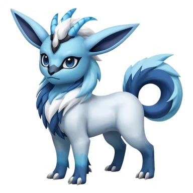 Scaly cute realistic Absol-Cobalion-Glaceon-Suicune-Amaura-fusion sticker