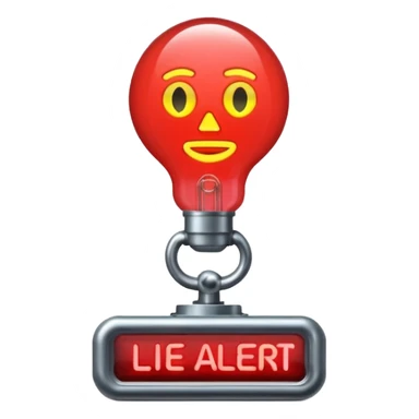 lie alert false sticker