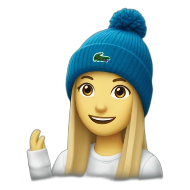 Friends lacoste beanie with lacoste sticker