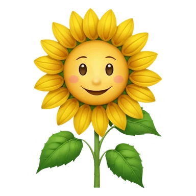 sunflower smiling sticker