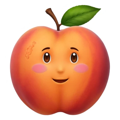 Peach with hand print on  sticker