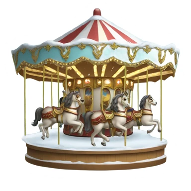  being carousel with snow sticker