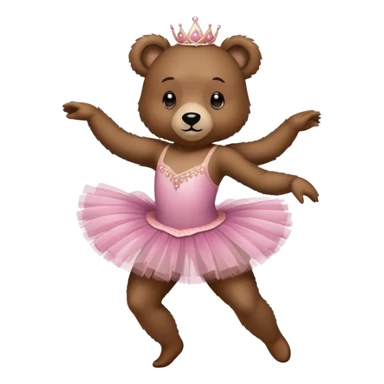 bear dance ballet sticker
