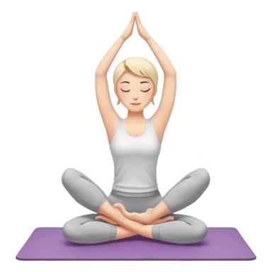 person stretching in a yoga pose sticker
