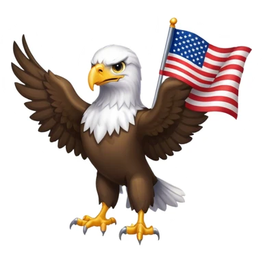 eagle with american flag sticker