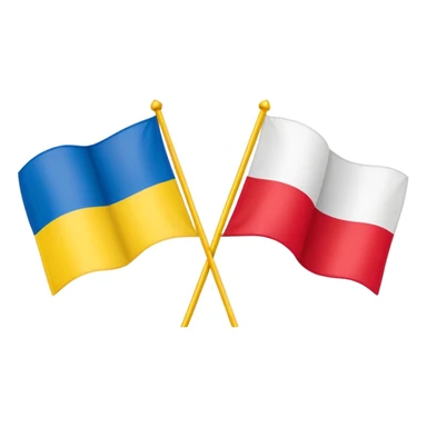 poland ukraine flag sticker