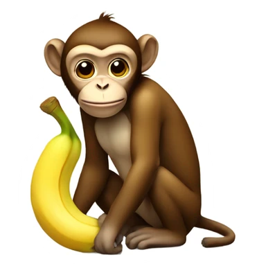 Monkey with banana sticker