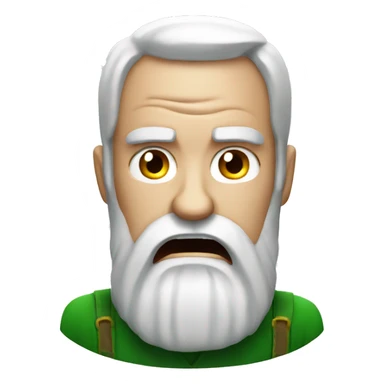 irish angry man with beard sticker