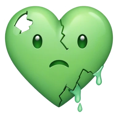 Light green broken heart 💔  sticker
