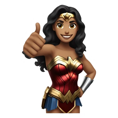 wonder woman doing thumbs up sticker