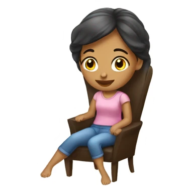 Une fille sur un fauteuil sticker