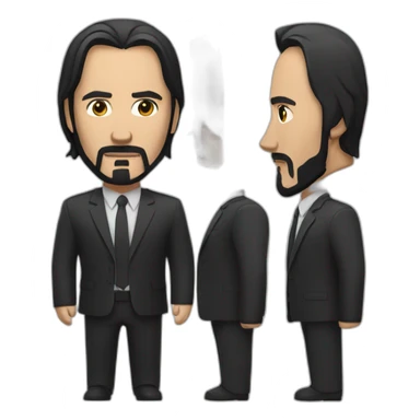 John wick as a leader sticker