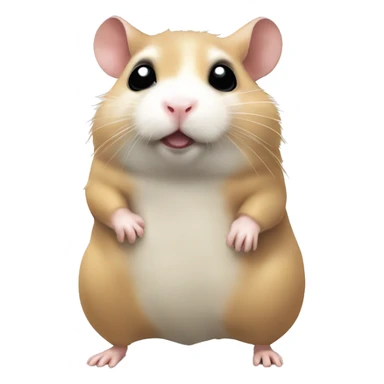freehand drawed hamster-superheto comics style sticker