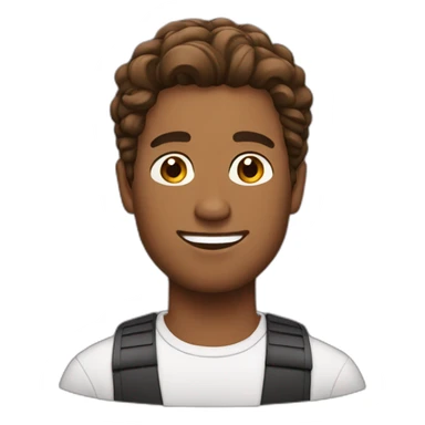 a brown guy with french and nice hairstyle sticker