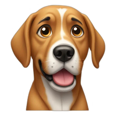 dog in shock sticker
