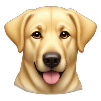 Light yellow lab face German shepherd ears mutt chubby sticker