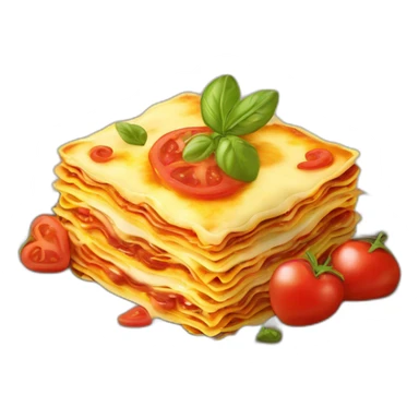 Lasagne avec des cœurs sticker
