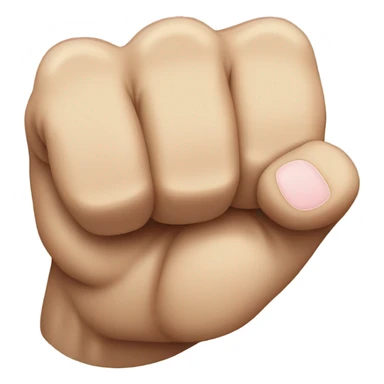 a fist looking up with index and pinky fingers looking up sticker