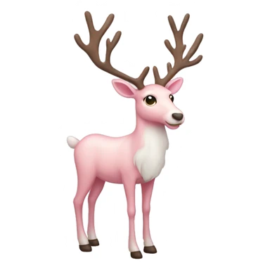 light pink reindeer full body sticker