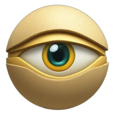 3d sphere with a cartoon Husk skin texture with Eye of Horus sticker