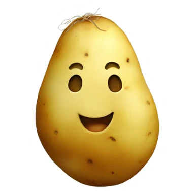 potato with smiley face  sticker