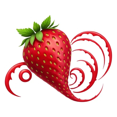 A tornado made of strawberries  sticker