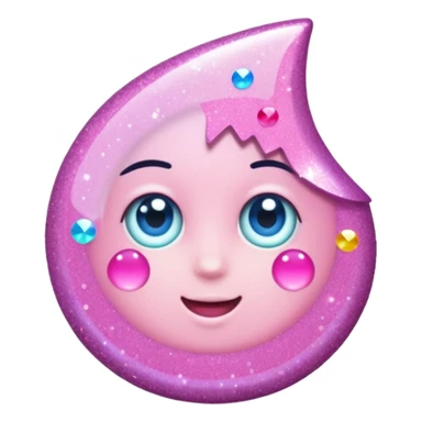 pink sparkle sticker