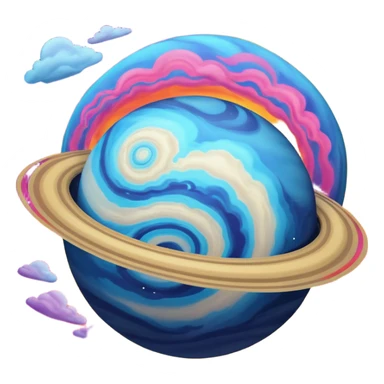 Gas Planet – swirling colorful clouds with no solid ground sticker
