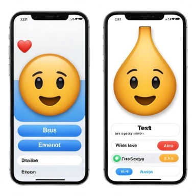 split screen showing A/B test with two different website designs sticker