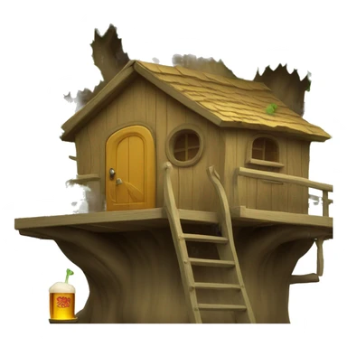 Treehouse with beer sticker