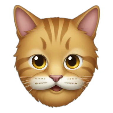 cat head in a slice of beard sticker