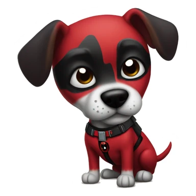 Deadpool dog sticker