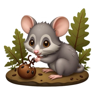 possum eating a tick sticker