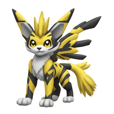 Cool Metabee Renamon Zeraora Full body sticker